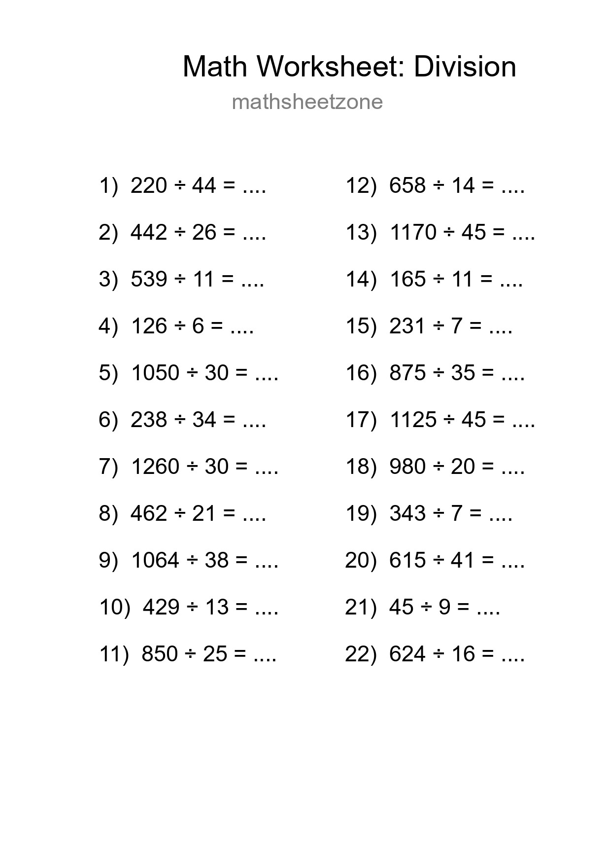 Free 22 Division Math Worksheet For Grade 2 - Part 37