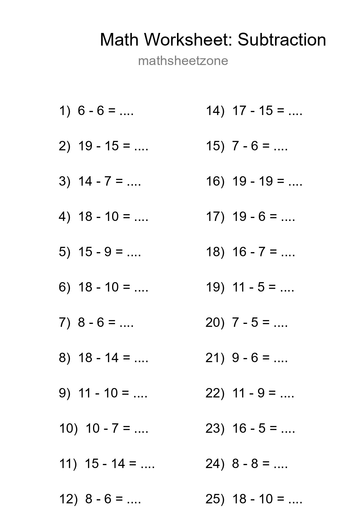 Free 26 Subtraction Math Worksheet For Grade 2 With Answers - Part 107