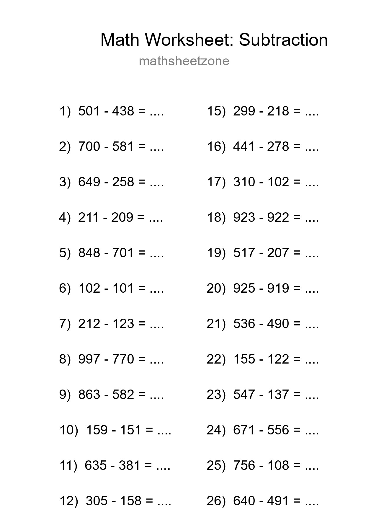 Free 27 Subtraction Math Worksheet For Grade 5 With Answers - Part 19