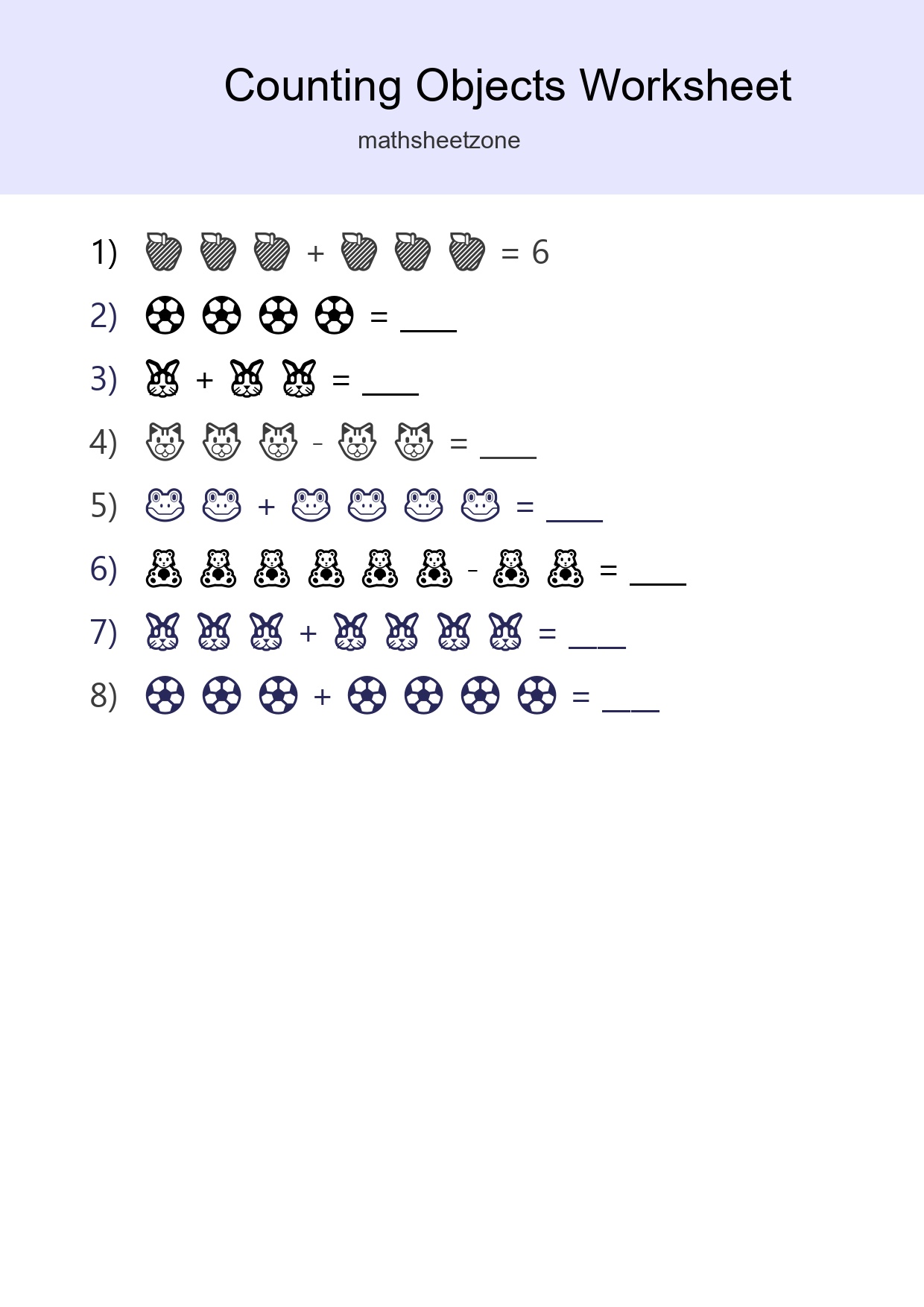 Free Counting Objects Worksheet For Kindergarten - Part 58