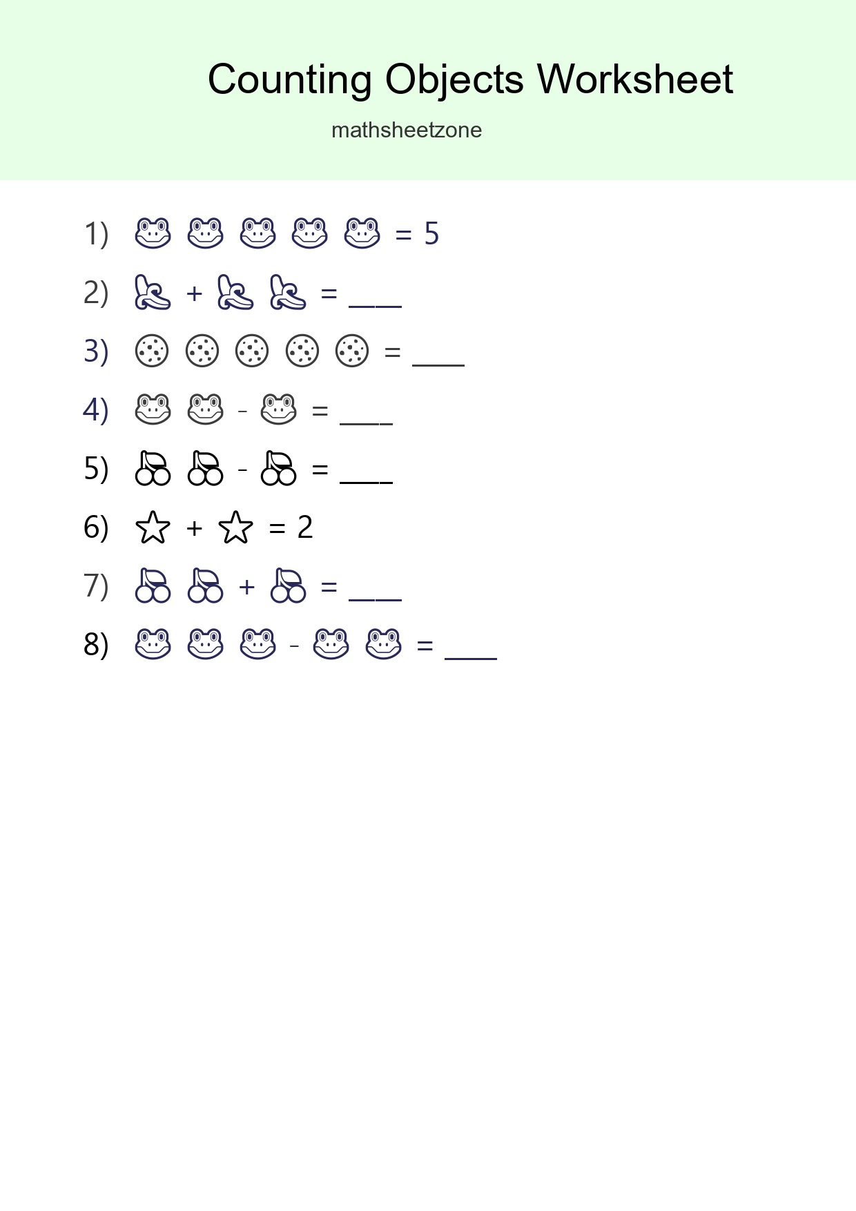 Free Counting Objects Worksheet For Pre-K - Part 91
