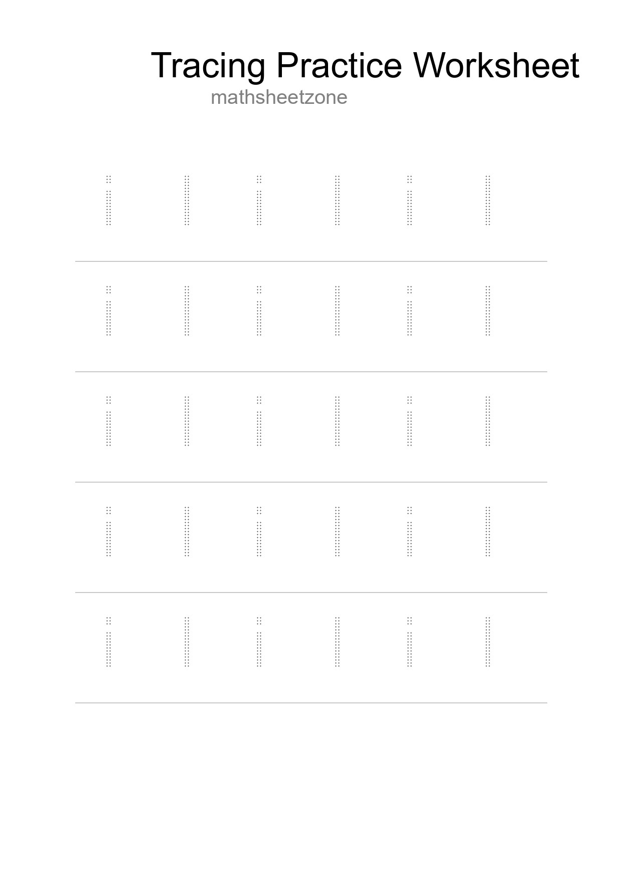 Printable Tracing Worksheet For Kids - Part 65